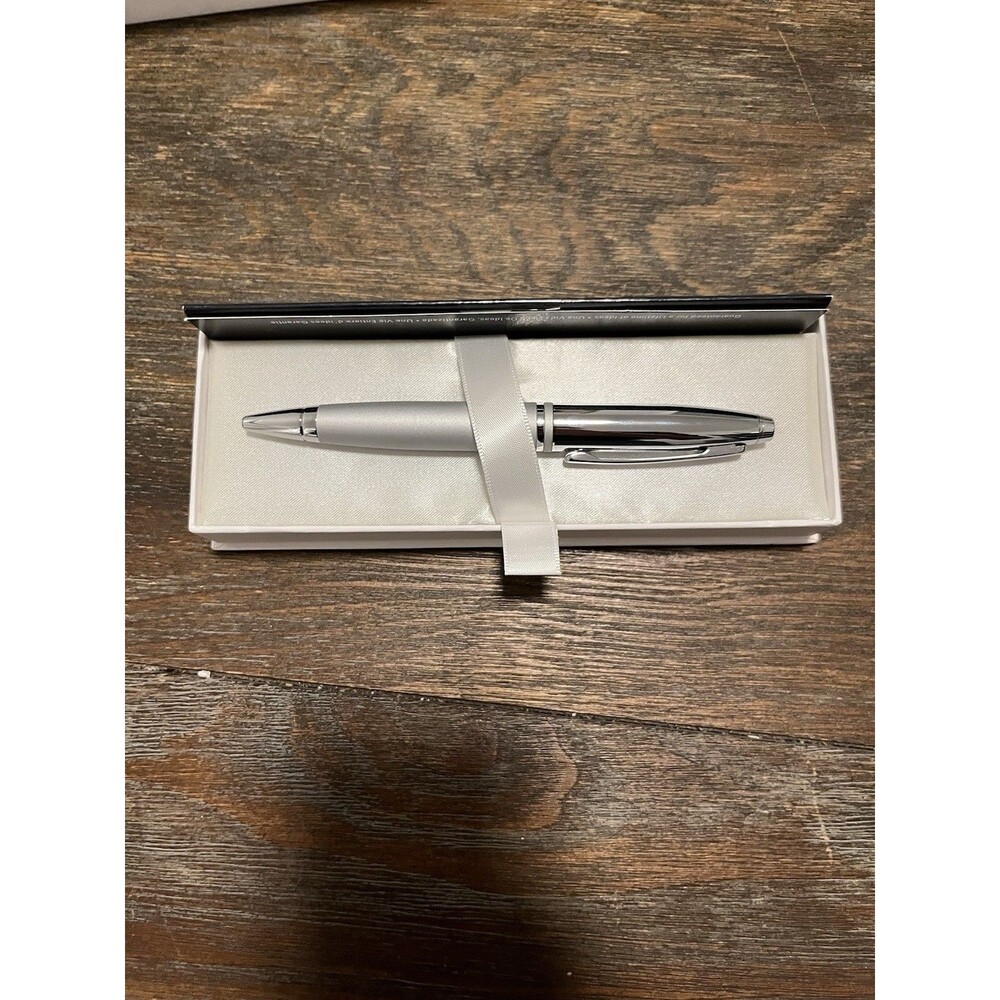 CROSS CALAIS CHROME BALLPOINT PEN WITH BOX (AT0112-4) & Company Logo